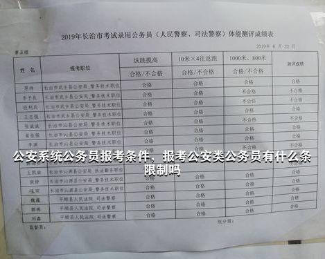 审计公安公务员报考条件详解